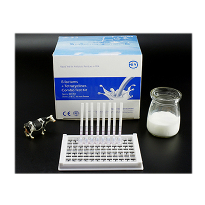 شريط اختبار كومبو بيتا لاكتام + التتراسيكلين 7-10 دقائق سريع لاكتشاف نوعين من بقايا المضادات الحيوية في الحليب ومنتجات الألبان