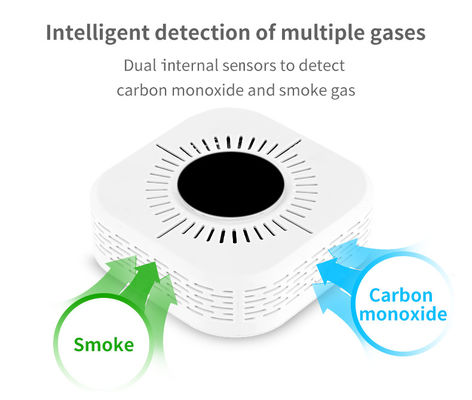 إنذار غاز منزلي عالي الحساسية جهاز استشعار أول أكسيد الكربون للدخان وإنذار أول أكسيد الكربون