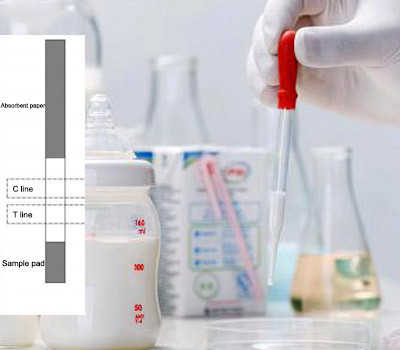 2-8 ℃ شرائط اختبار المضادات الحيوية كينولون الحليب الخام للكشف عن سهولة الاستخدام